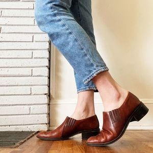 Vintage Leather Slip Ons